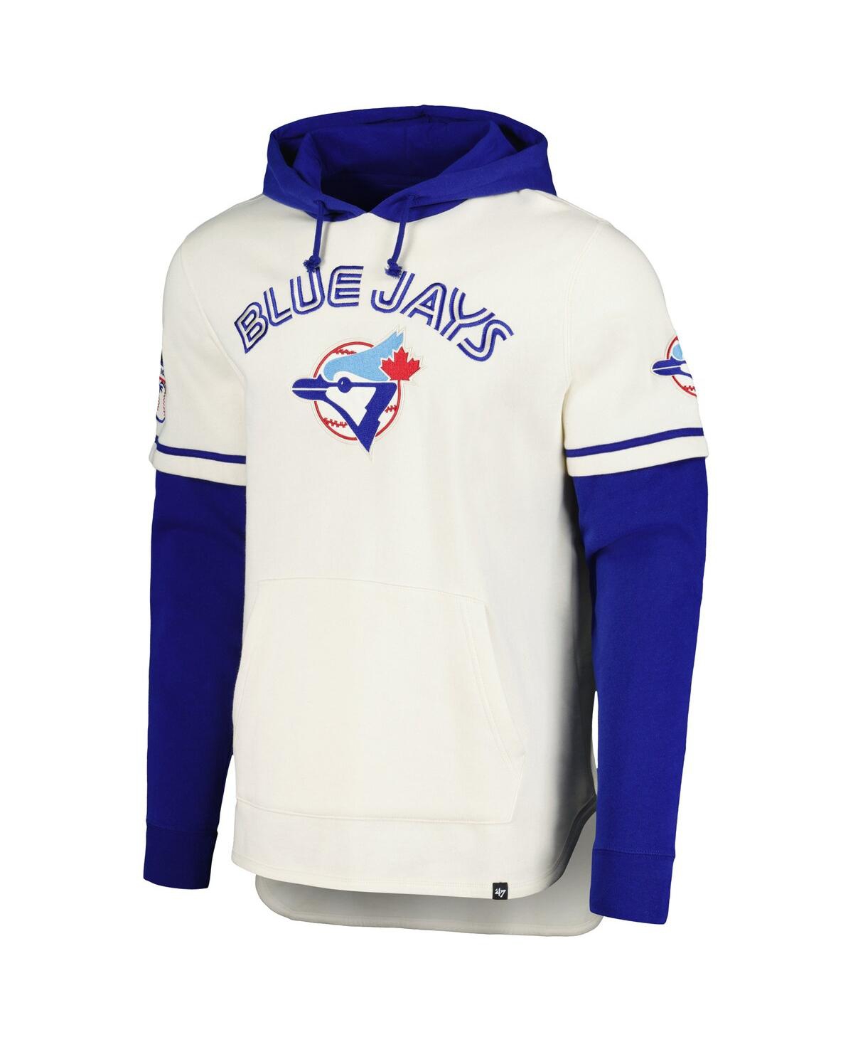 '47 Brand Men'sToronto Blue Jays Trifecta Shortstop Pullover Hoodie - Cream