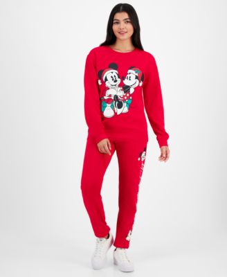 Juniors Mickey Minnie Holiday Graphic Sweatshirt Joggers