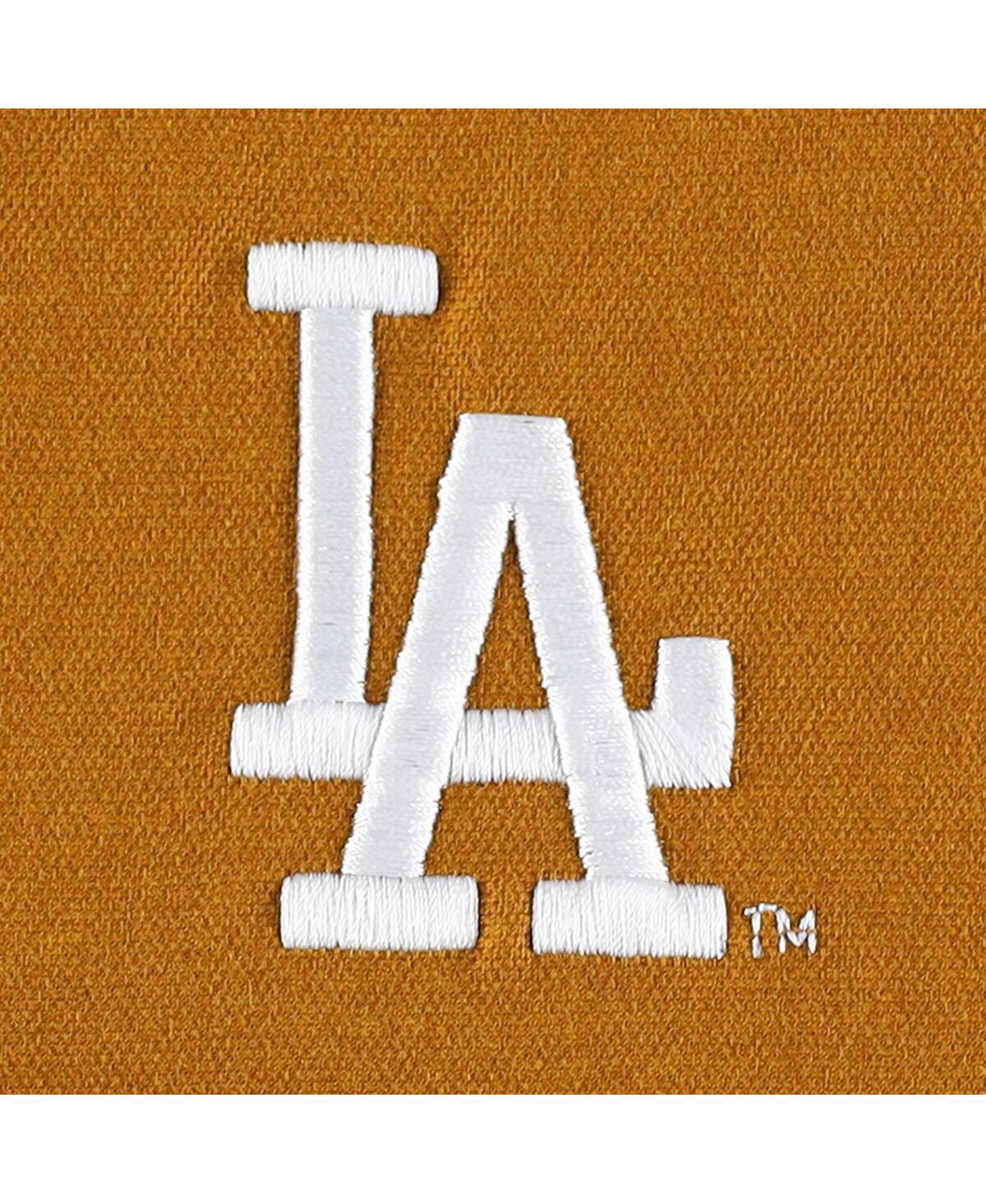 DUNBROOKE MEN'S TAN LOS ANGELES DODGERS JOURNEY TRI-BLEND FULL-ZIP JACKET 