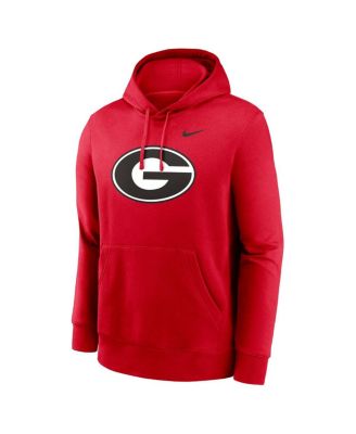 Men's Red Georgia Bulldogs Primetime Evergreen Club Fleece Pullover Hoodie