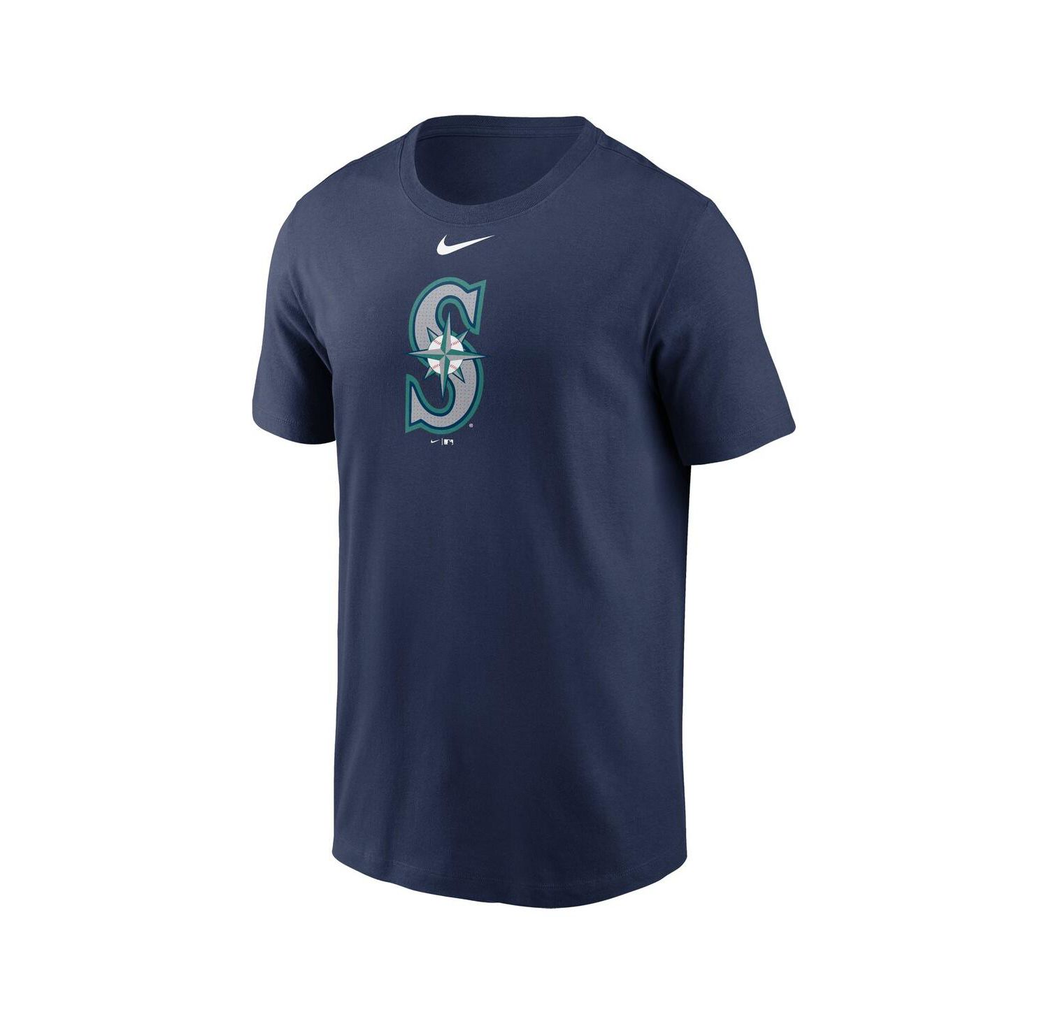 Men's Navy Seattle Mariners Fuse Logo T-Shirt