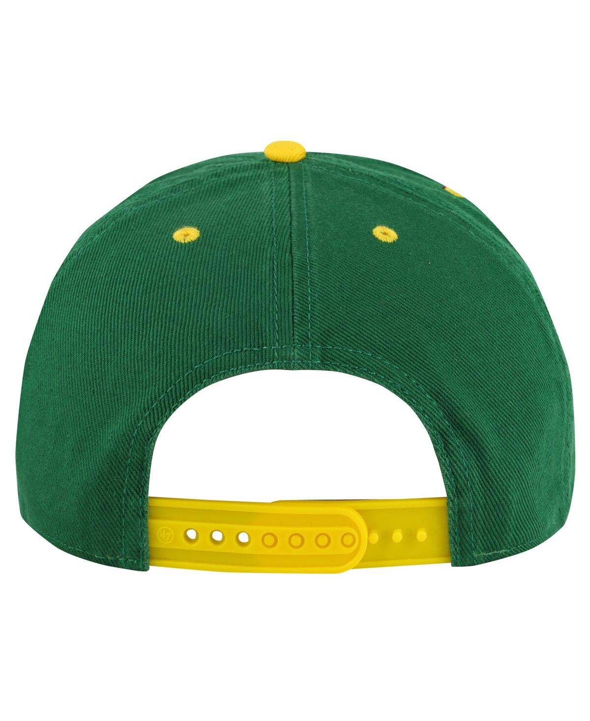 47 Brand Men's Kelly-green Oakland Athletics Double Headed Baseline Hitch Adjustable Hat In Kelly Green