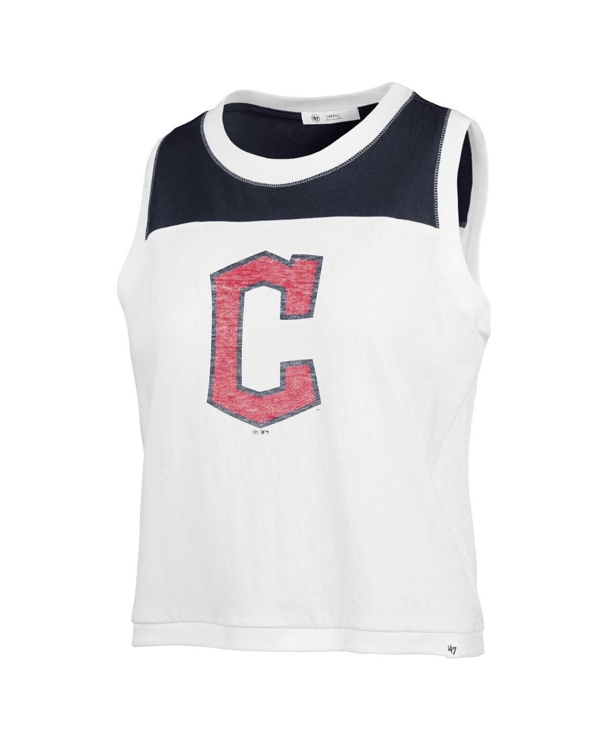 '47 Brand Women'sCleveland Guardians Premier Zoey Waist Length Tank Top - White