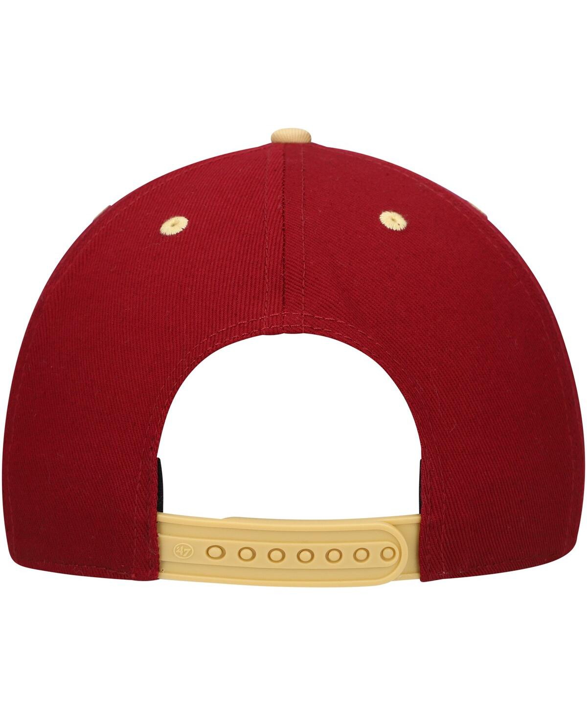 47 Brand Men's Garnet Florida State Seminoles Double Header Hitch Adjustable Hat In Garnet