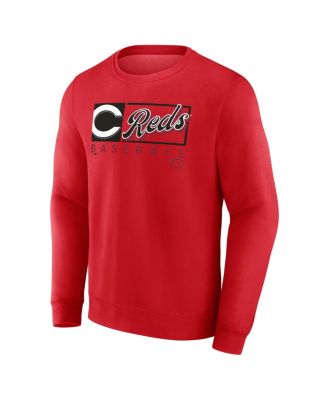 Men's Red Cincinnati Reds Focus Fleece Pullover Sweatshirt