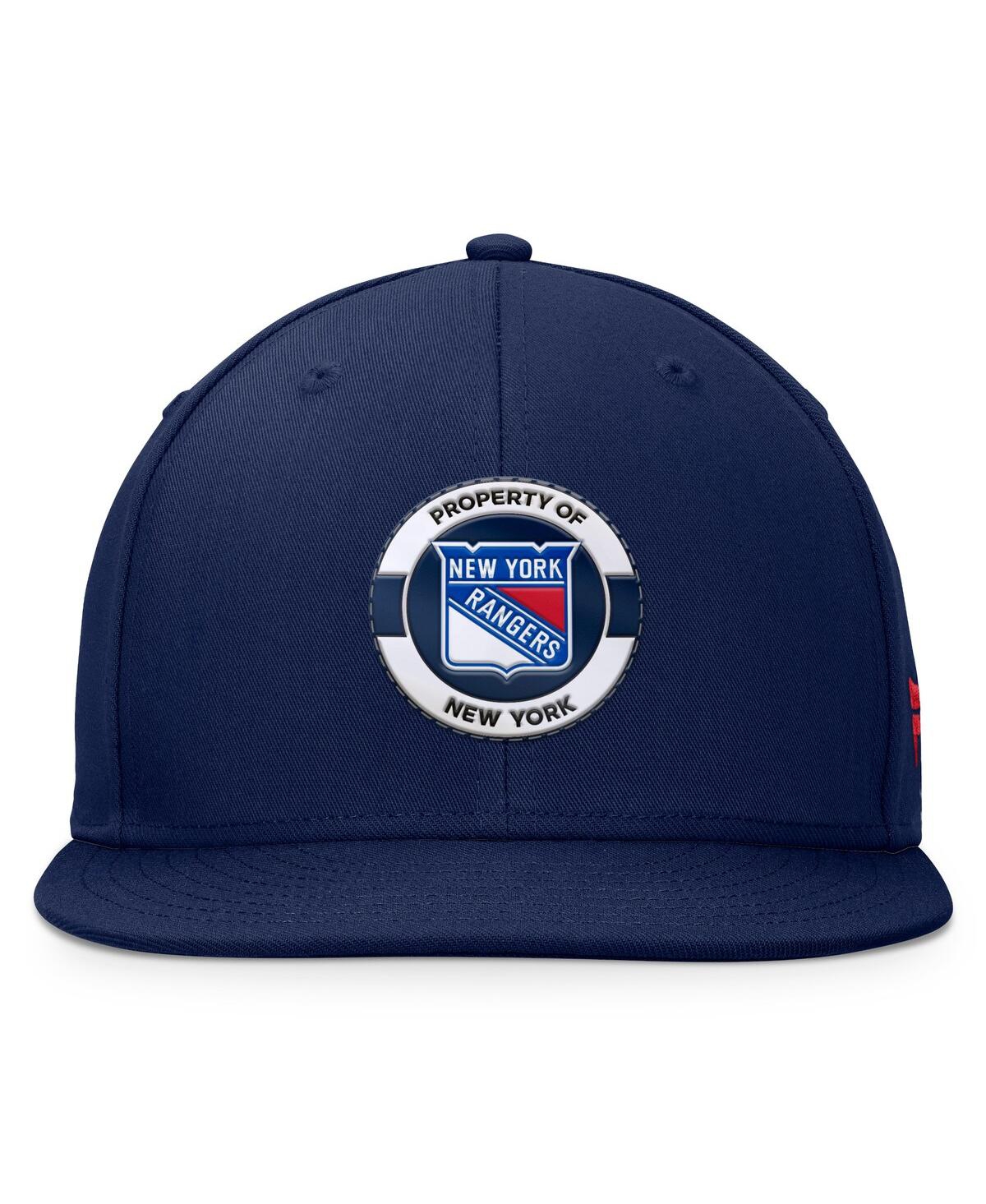 Fanatics Men's Navy New York Rangers Authentic Pro Training Camp Snapback Hat In Navy