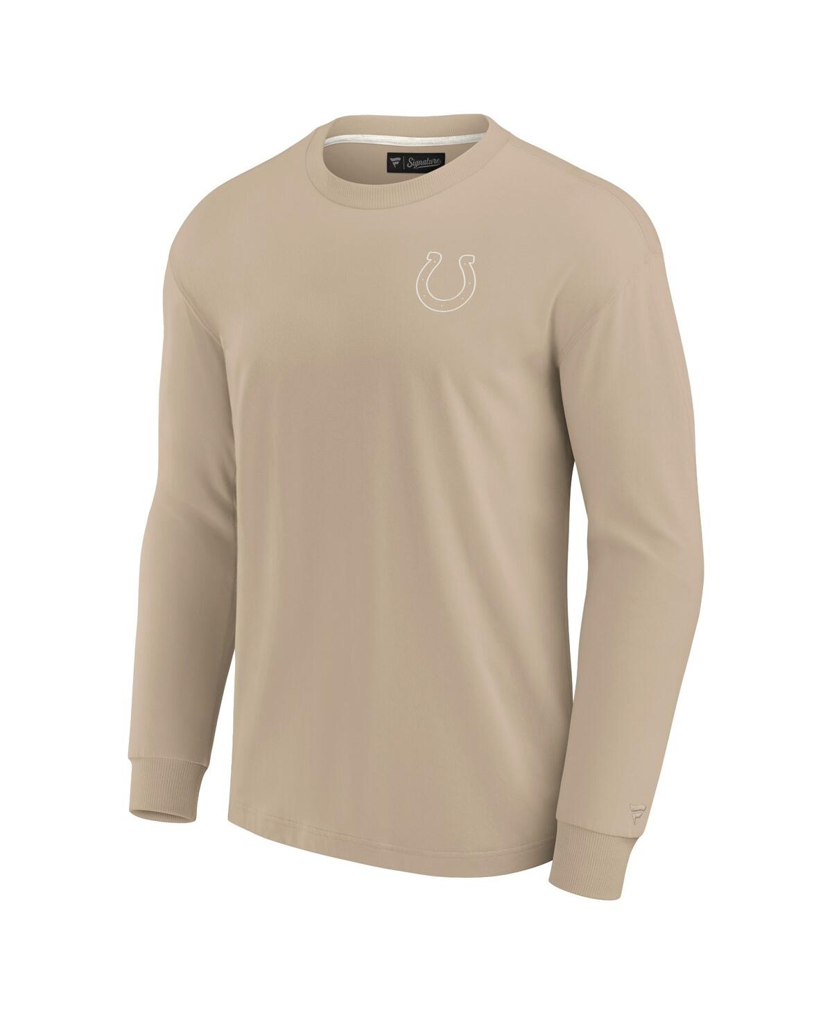 Fanatics Men's And Women's Khaki Indianapolis Colts Elements Super Soft Long Sleeve T-shirt In Khaki