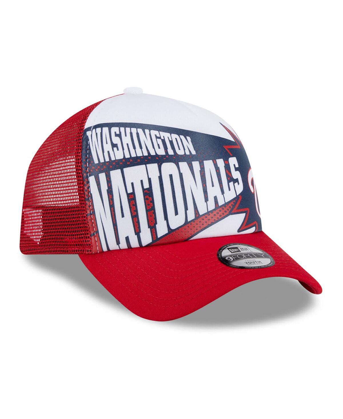 New Era Big Boys and GirlsWashington Nationals Boom 9FORTY Adjustable Hat - Red