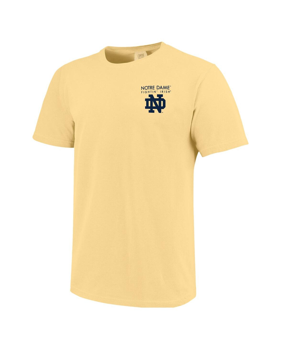 Image One Men's And Women's Gold Notre Dame Fighting Irish Scenic Comfort Colors T-shirt In Gold