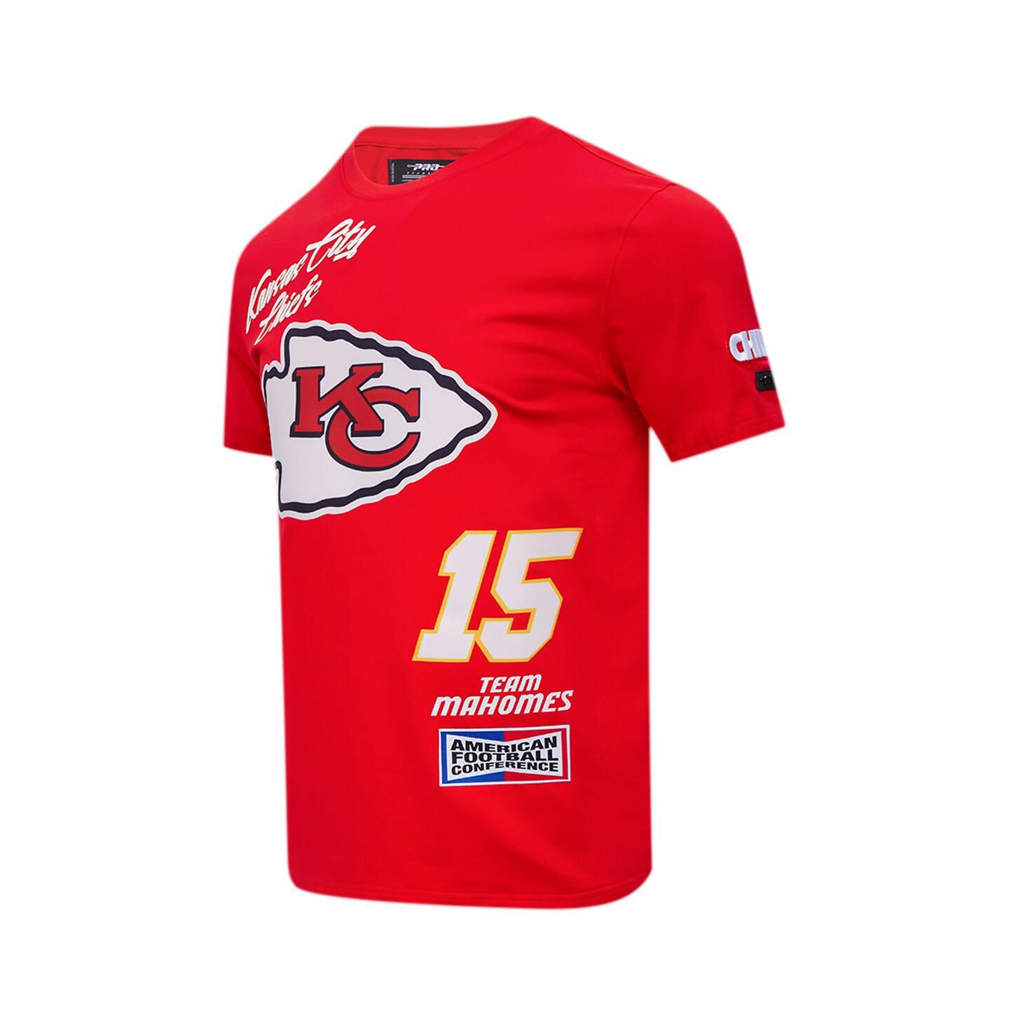 Мужская футболка Pro Standard Patrick Mahomes Red Kansas City Chiefs Fast Lane Name & Number Player — фото 2