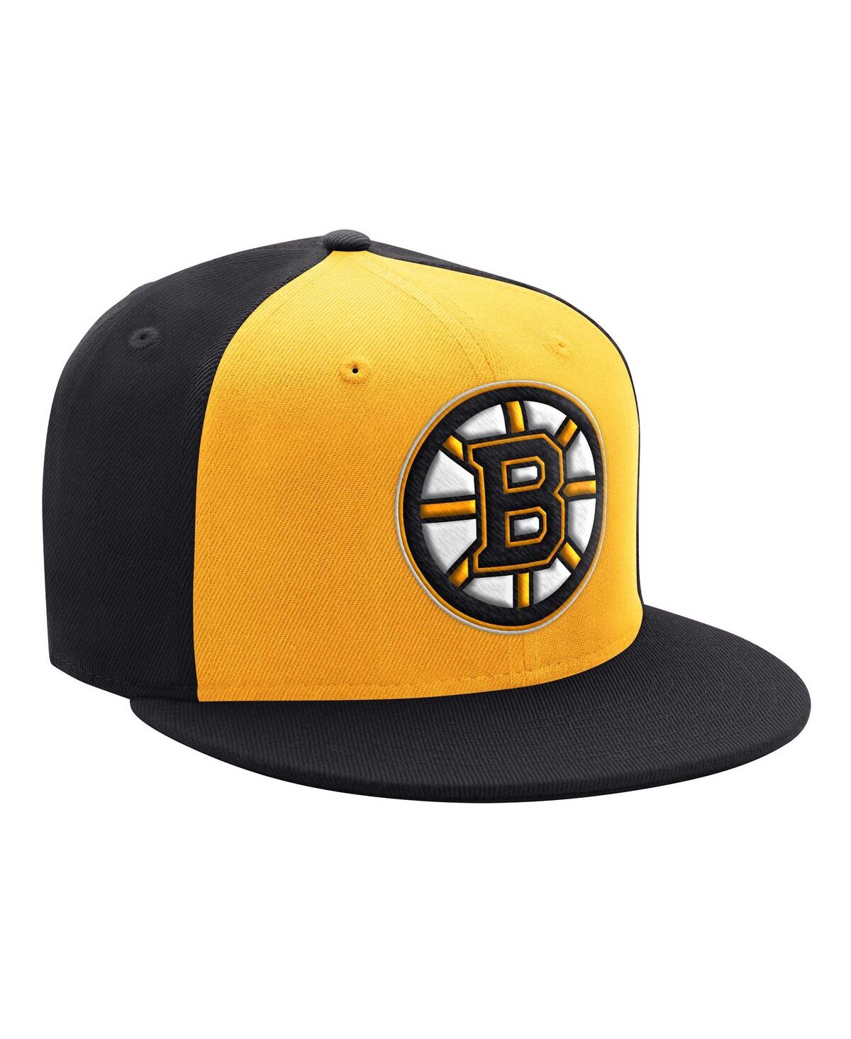 Men's Black/Gold Boston Bruins Primary Logo Two-Tone Adjustable Hat - Black, Gold