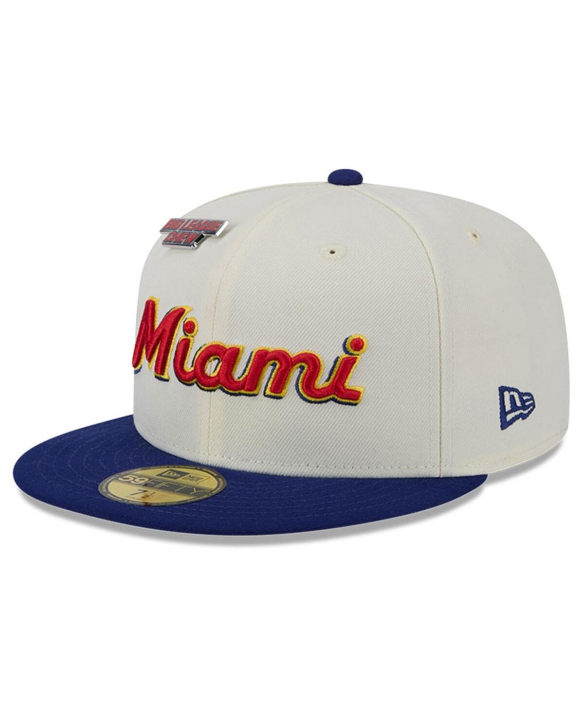 New Era Men'sMiami Marlins Big League Chew Original 59FIFTY Fitted Hat - White