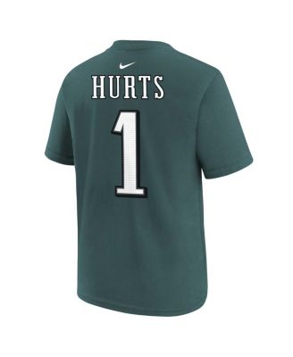 Big Boys and Girls Jalen Hurts Midnight Green Philadelphia Eagles Player Name Number T-Shirt