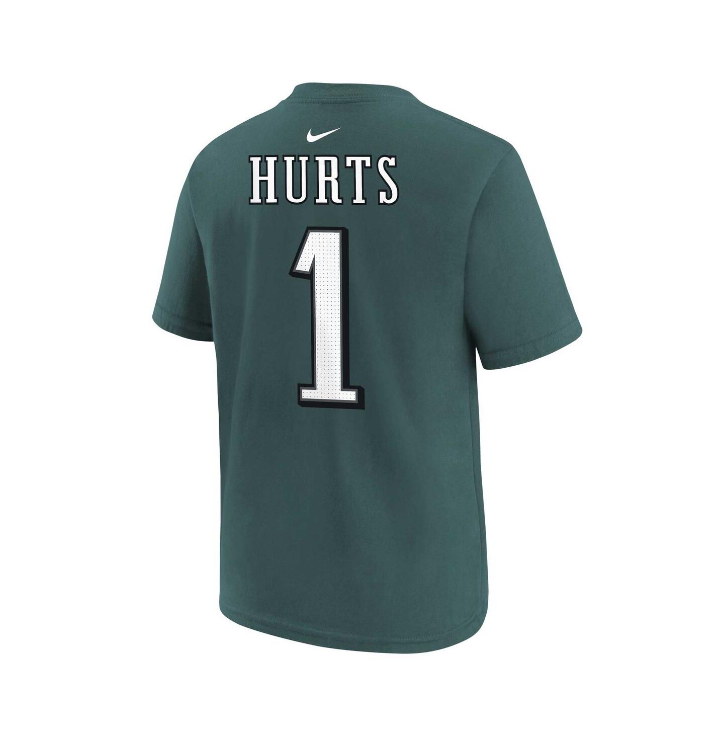 Детская футболка Nike Jalen Hurts Midnight Green Philadelphia Eagles Player Name & Number — фото 3