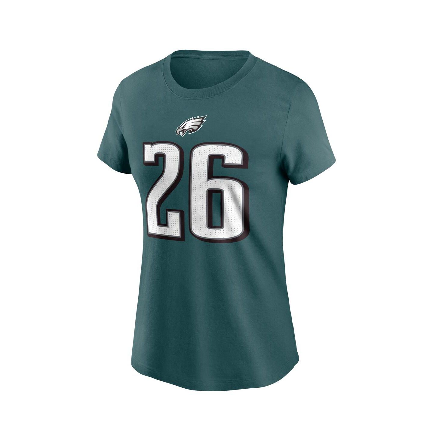Женская футболка Nike Saquon Barkley Midnight Green Philadelphia Eagles Player Name & Number — фото 2