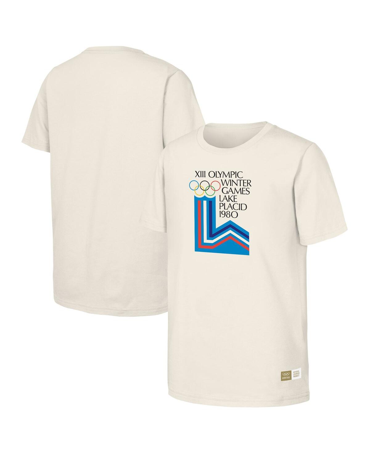 Men's Natural 1980 Lake Placid Games Olympic Heritage T-Shirt - Natural