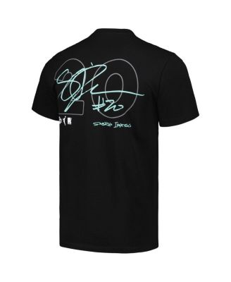 Men's and Women's Sabrina Ionescu Black New York Liberty Player Signature Name Number T-Shirt