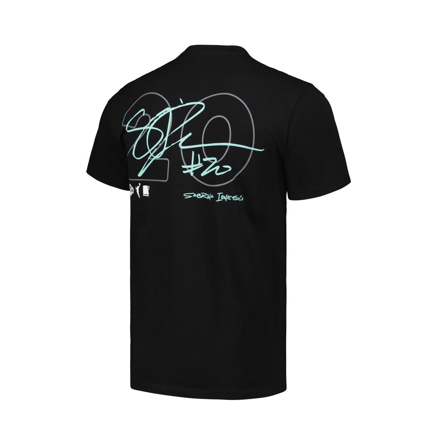 Футболка Round21 Sabrina Ionescu Black New York Liberty Player Signature Name & Number — фото 2