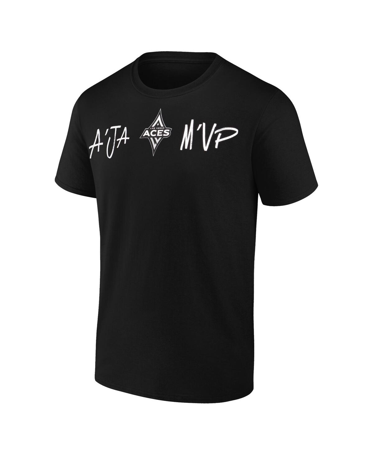 Round21 Big Boys And Girls A'ja Wilson Black Las Vegas Aces Player Signature Name Number T-shirt In Black