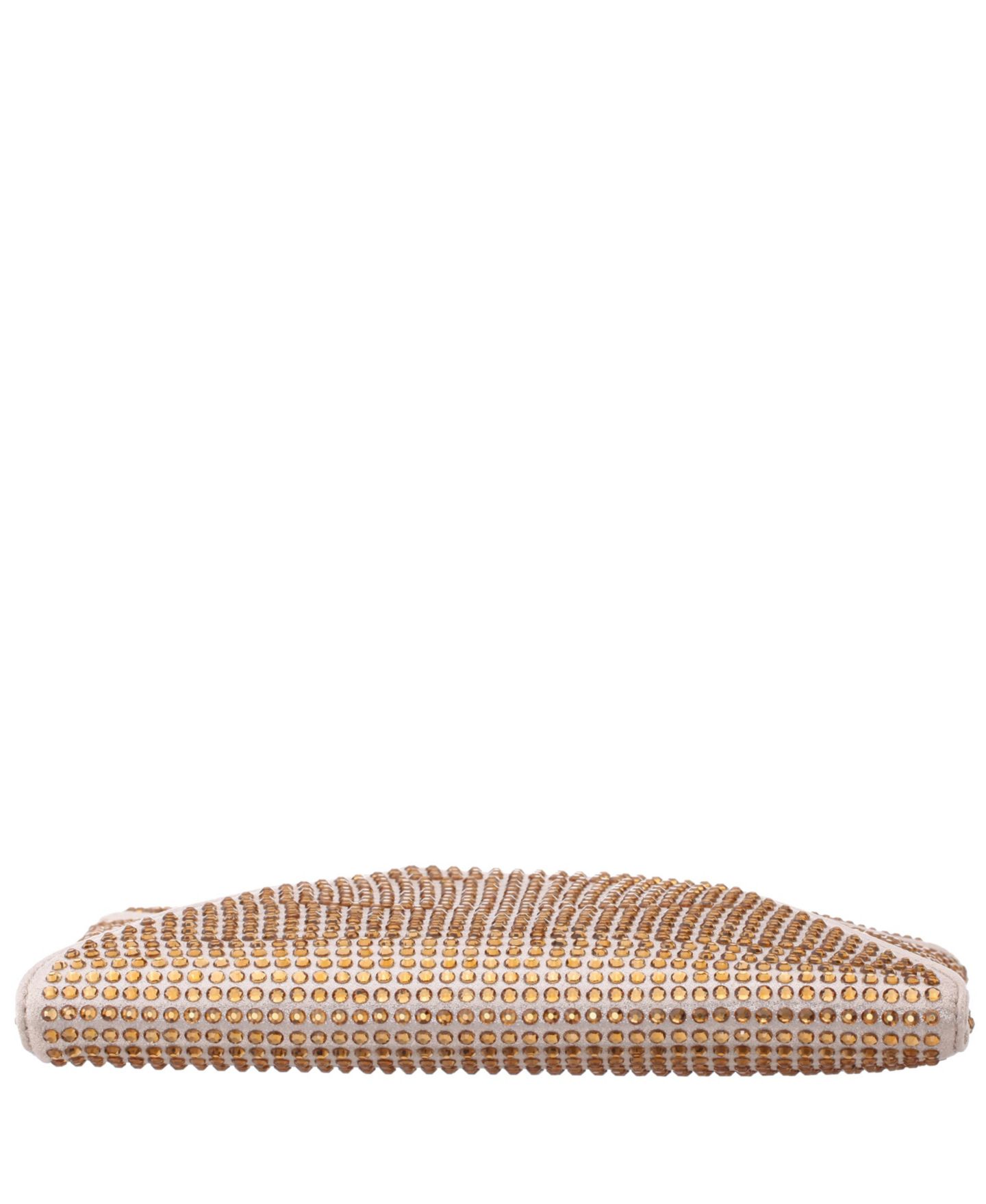 Женский клатч Nina Crystal Encrusted Square Envelope Clutch, цвет: Золотой — фото 5