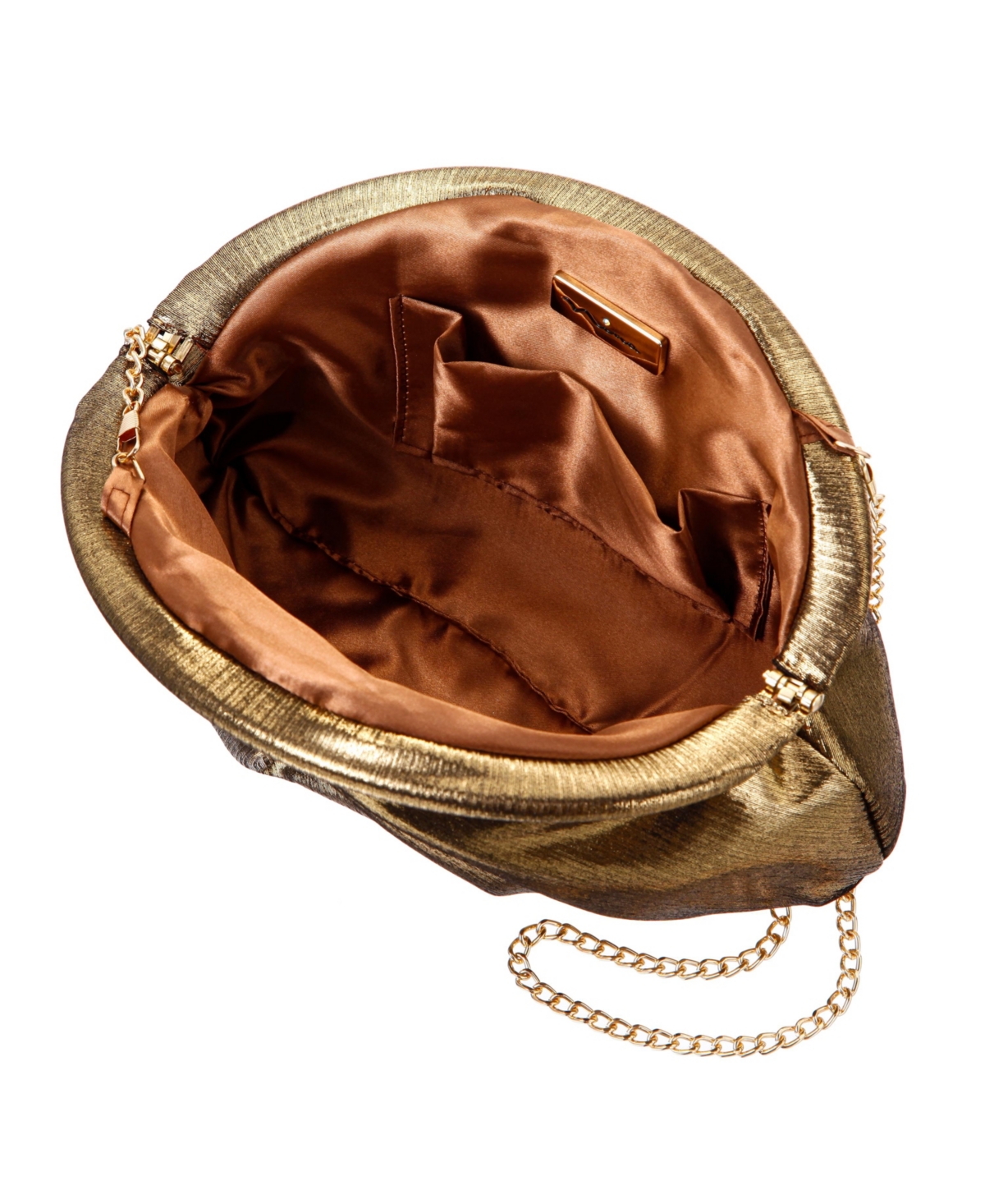 NINA METALLIC SHEEN SOFT PLEATED CLUTCH 