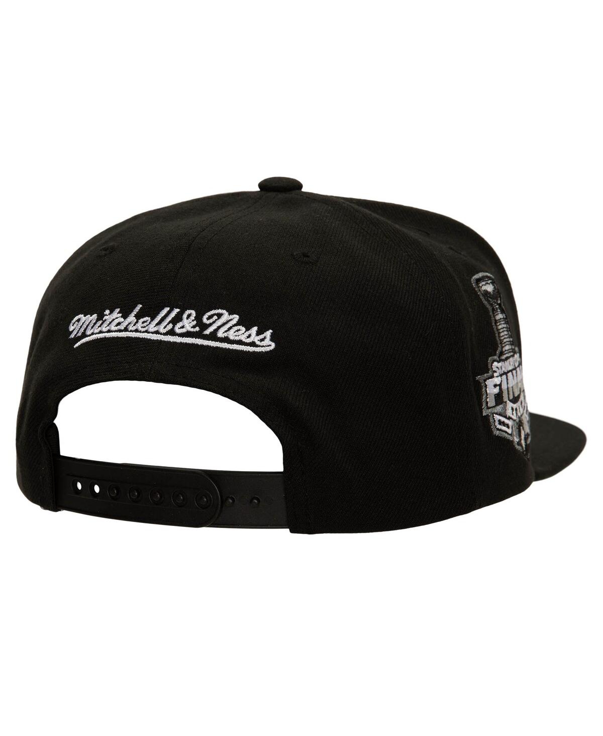 Mitchell & Ness Men's Black Los Angeles Kings Core Top Spot Snapback Hat In Black
