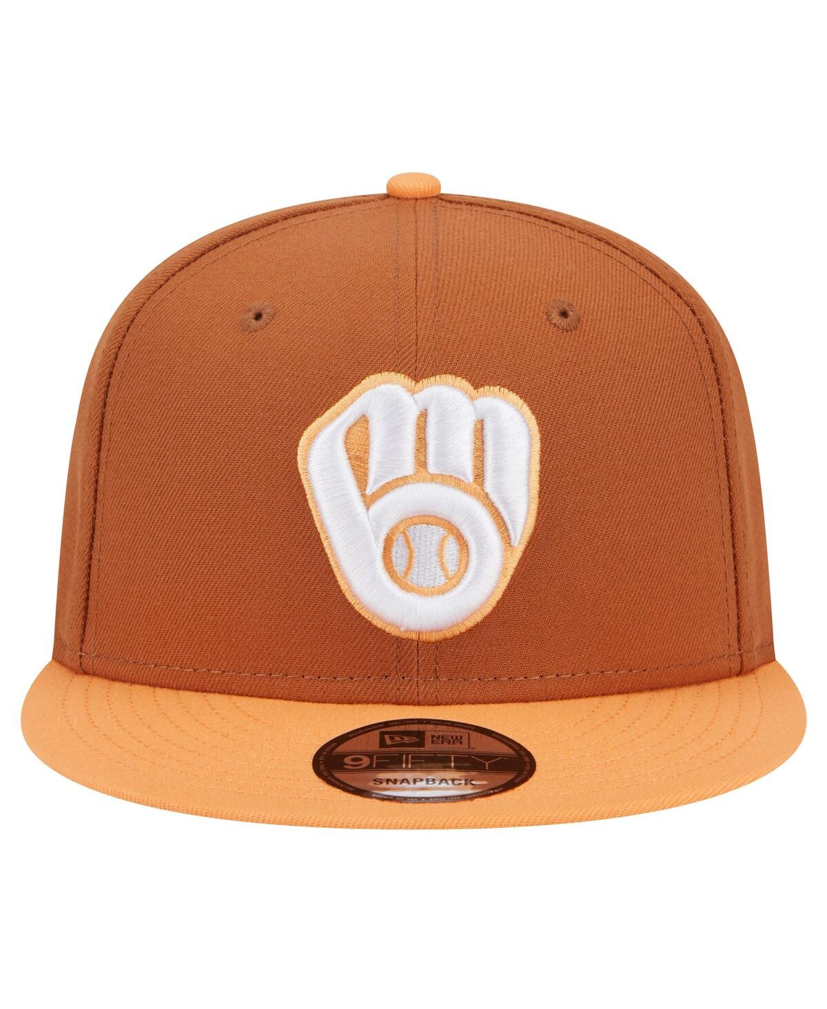 New Era Men'sMilwaukee Brewers Spring Color Two-Tone 9FIFTY Snapback Hat - Brown