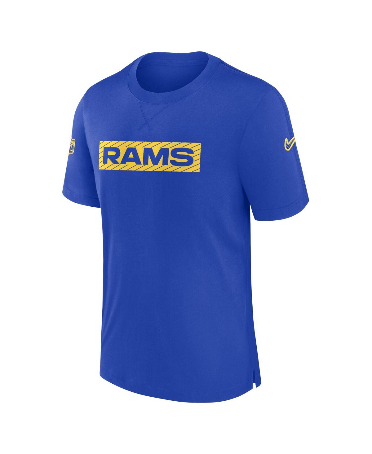 Nike Men's Royal Los Angeles Rams Sideline Player Performance T-shirt In Royal