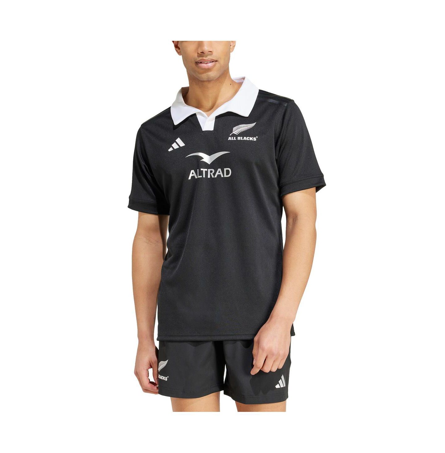 Мужской топ adidas Black New Zealand Rugby 2024/25 Home Replica Jersey — фото 2