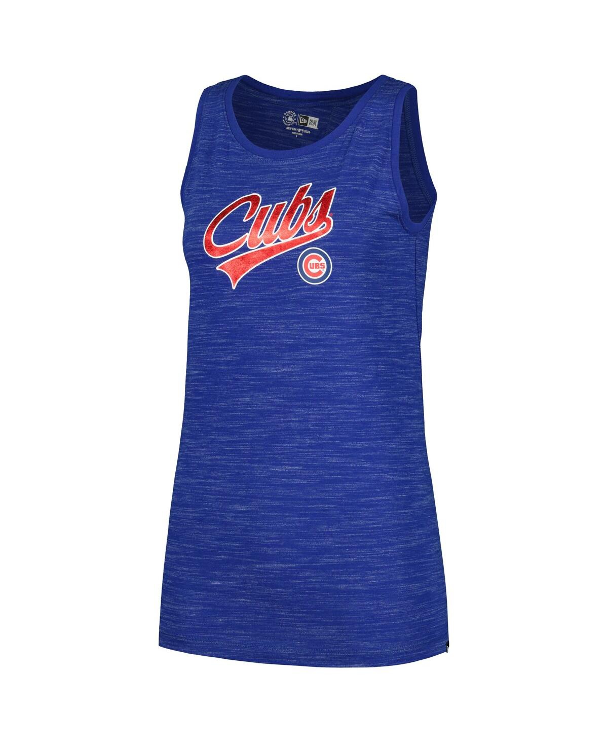 NEW ERA WOMEN'S ROYAL CHICAGO CUBS SPACE-DYE ACTIVE TANK TOP 