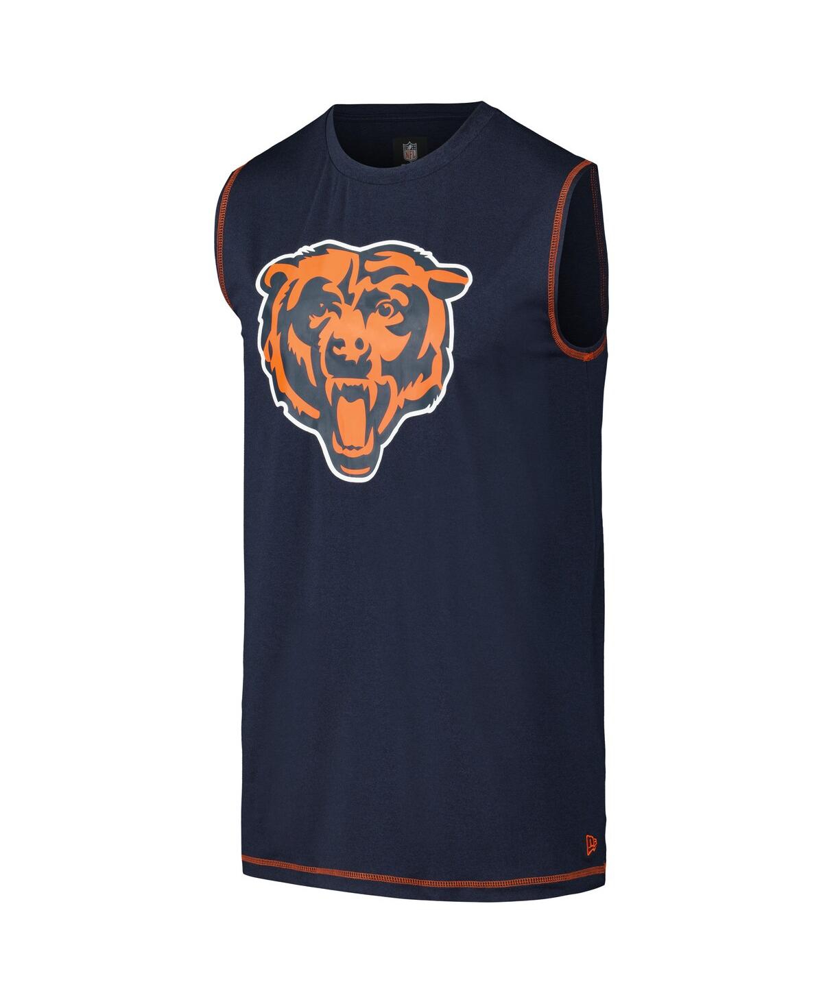 Shop New Era Men's Navy Chicago Bears Tank Top