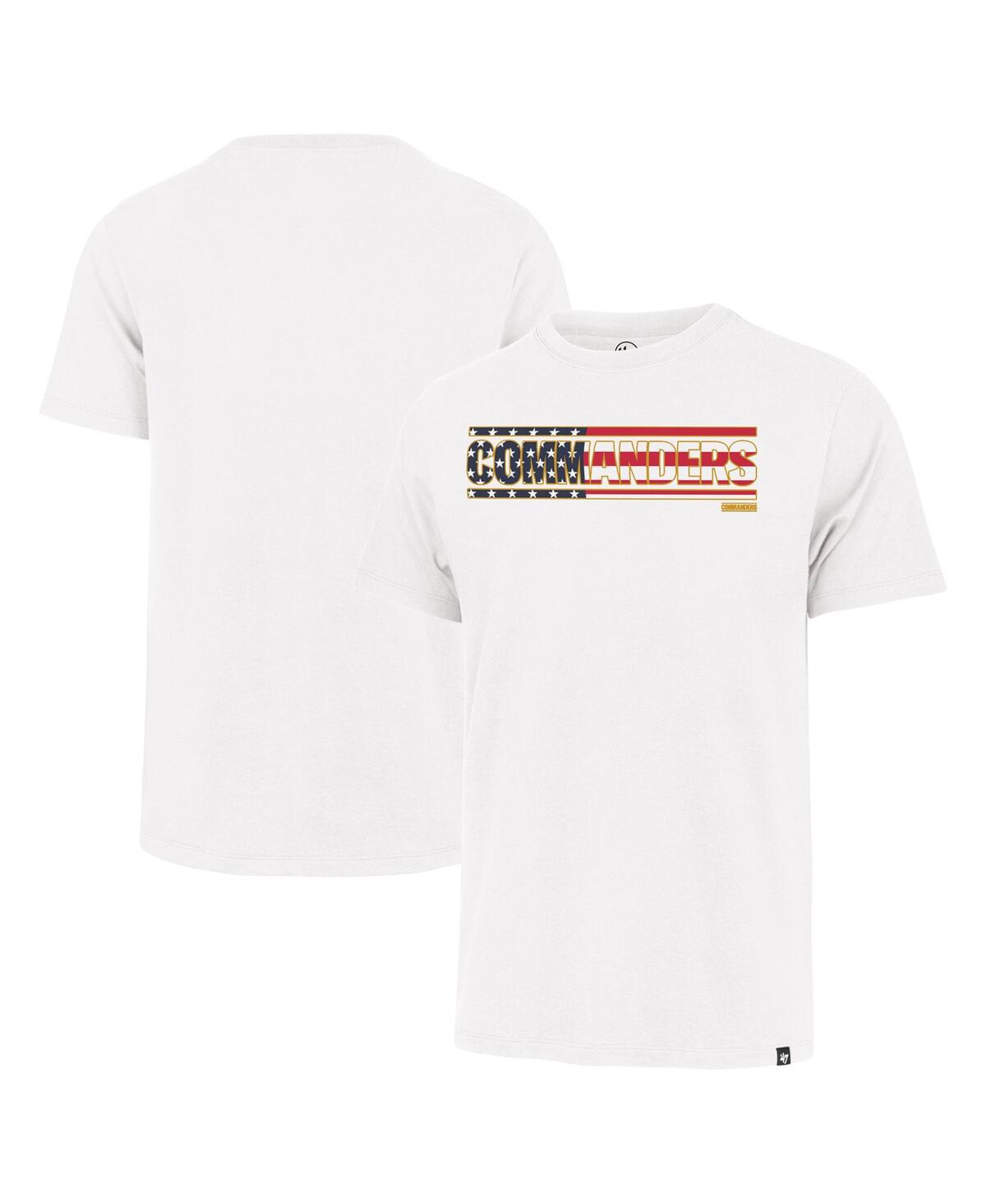 47 BRAND WHITE WASHINGTON COMMANDERS FLAG SCRIPT FRANKLIN T-SHIRT 