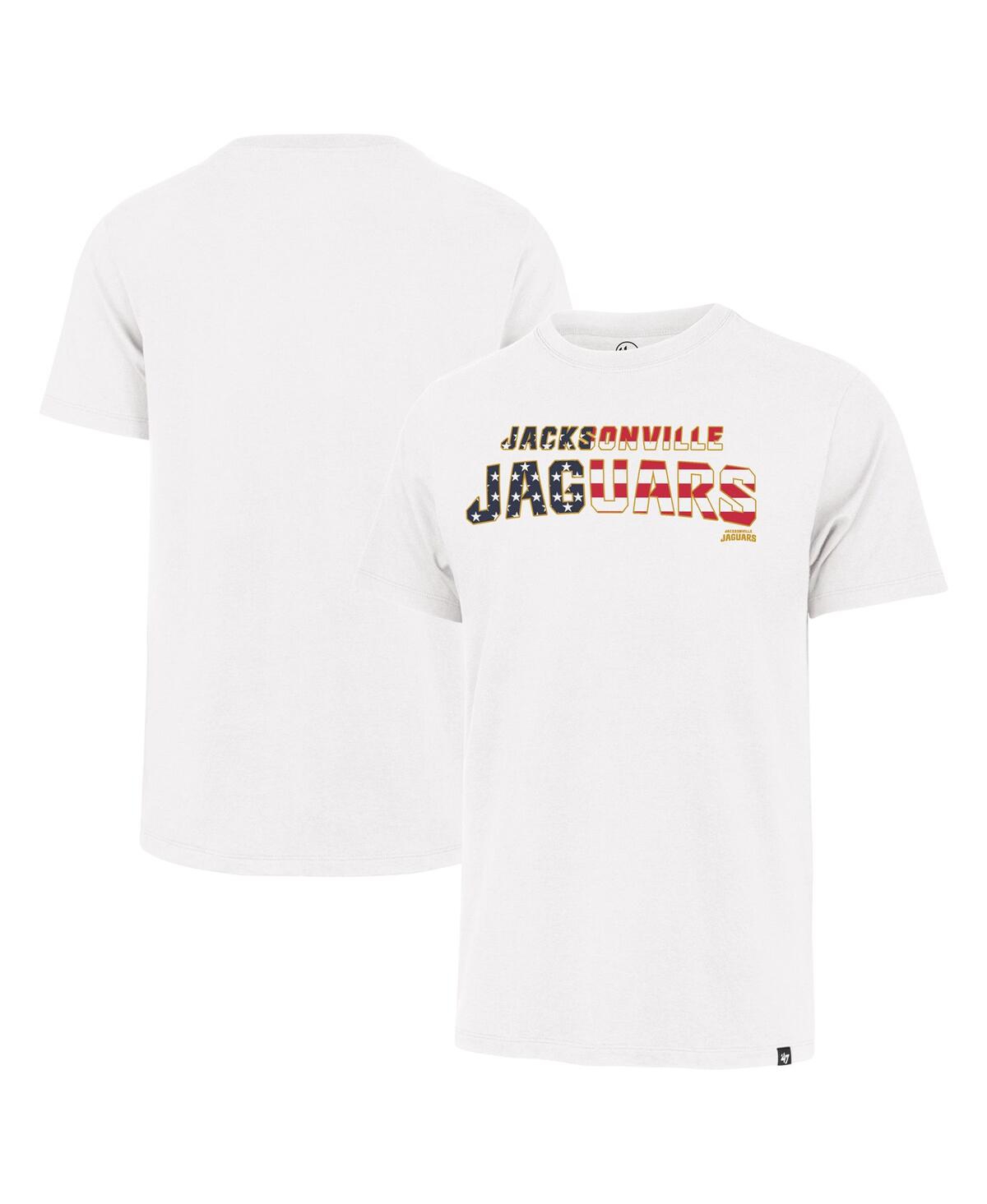 47 BRAND WHITE JACKSONVILLE JAGUARS FLAG SCRIPT FRANKLIN T-SHIRT 
