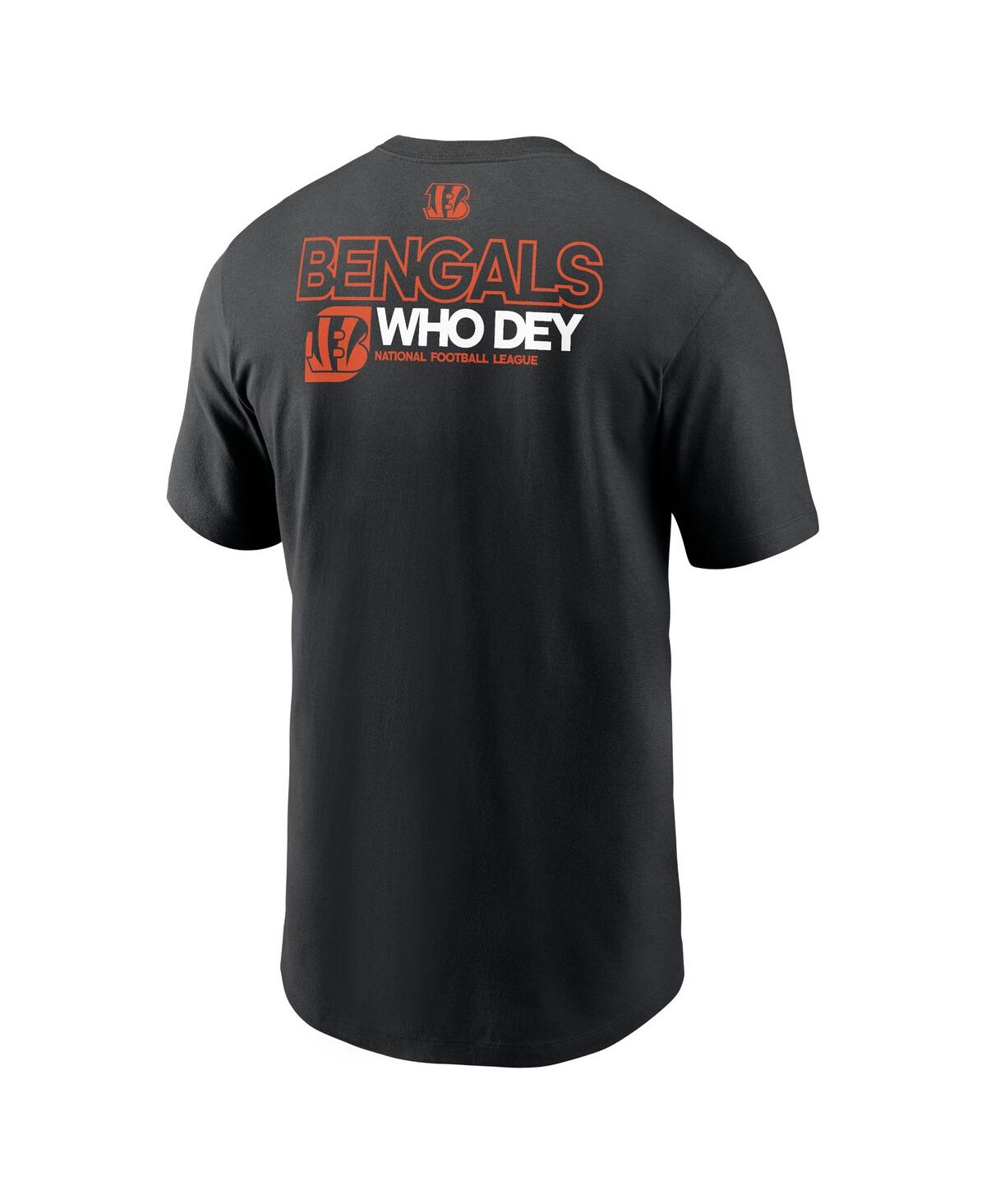 Nike Men's Black Cincinnati Bengals Outline T-shirt In Black