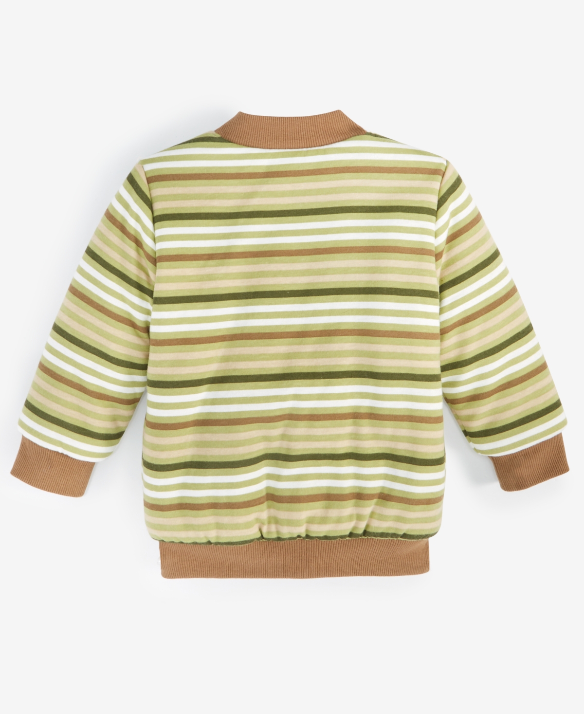 First Impressions Baby Boys Reversible Faux-Sherpa Striped Jacket, Created for Macy's