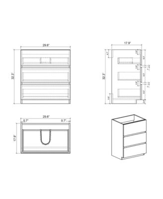 30" Rosewood Vanity Storage & Style