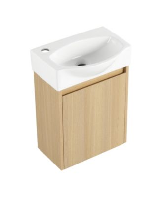 16" Space-Saving Bathroom Vanity with Sink and Storage