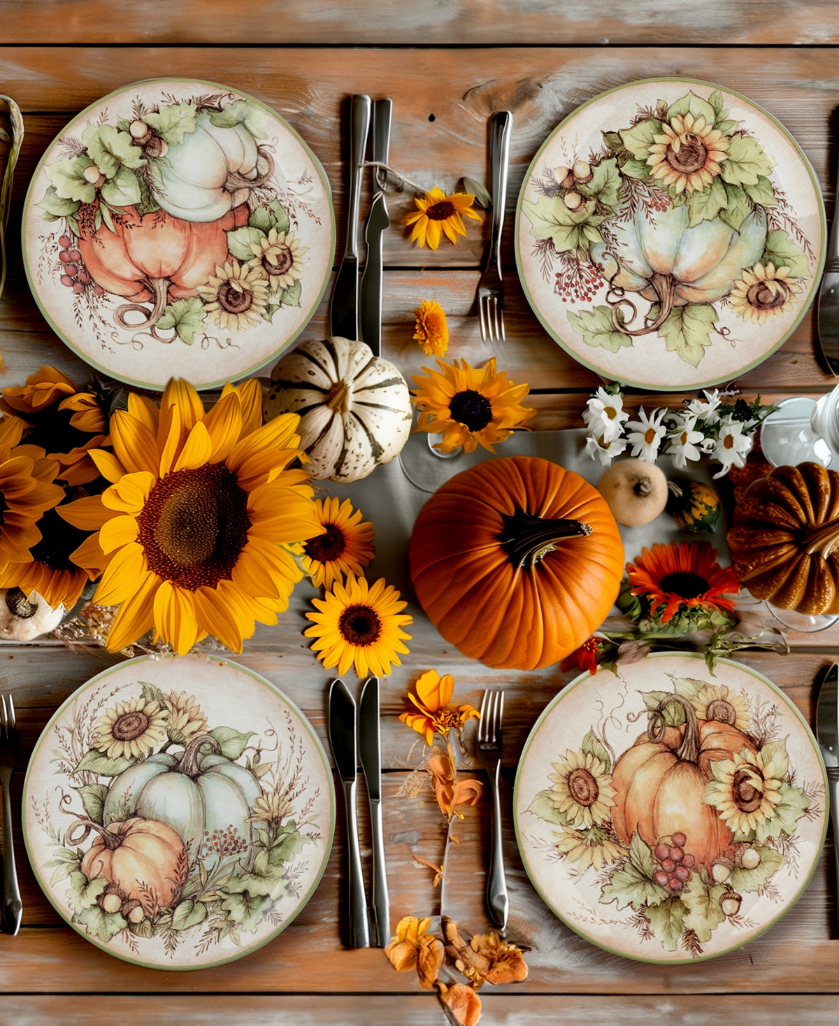 Certified International Autumn Breeze Set Of 4 Salad Plates In Micscellan