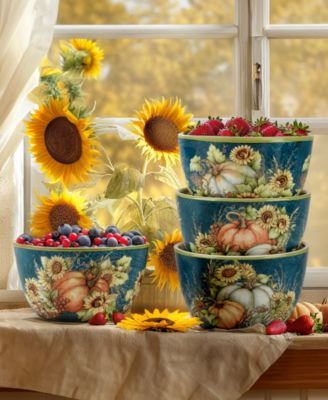 Autumn Breeze Ice Cream Bowls, Set of 4