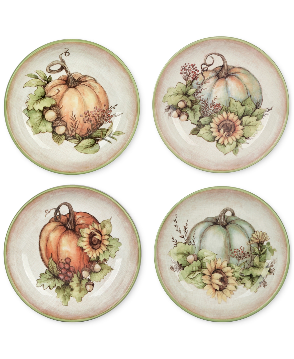 Certified International Autumn Breeze Soup Bowls, Set Of 4 In Micscellan