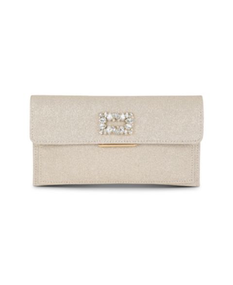 Женский клатч Jewel Badgley Mischka Sarah Slim Envelope Clutch With Brooch, цвет: Золотой