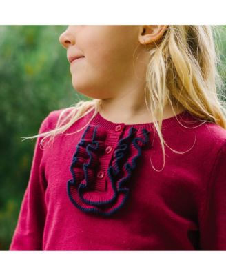 Baby Girls Long Sleeve Ruffle Sweater Henley