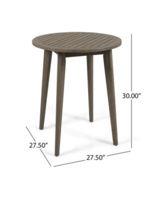 Acacia Wood Bistro Table Modern Outdoor Dining For Two