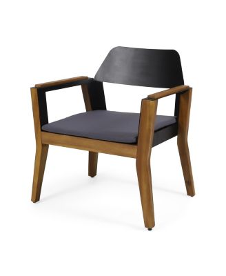 Streamdale Acacia Wood Club Chairs With Cushions (Set Of 2)