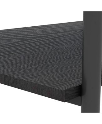 Modern Glass Coffee Table with Black Legs