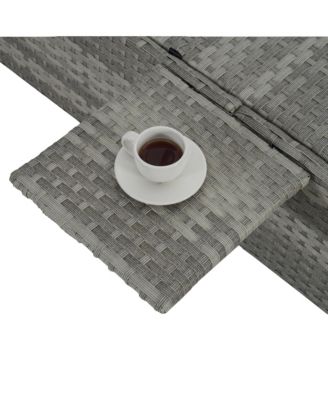 Streamdale Gray Rattan Outdoor Sofa and Deck Chair