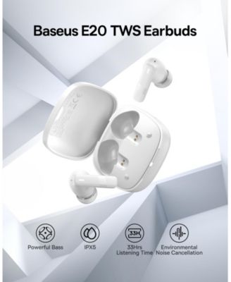 E20 Wireless Earbuds Bluetooth 5.3 Headphones in-Ear Earphones, White
