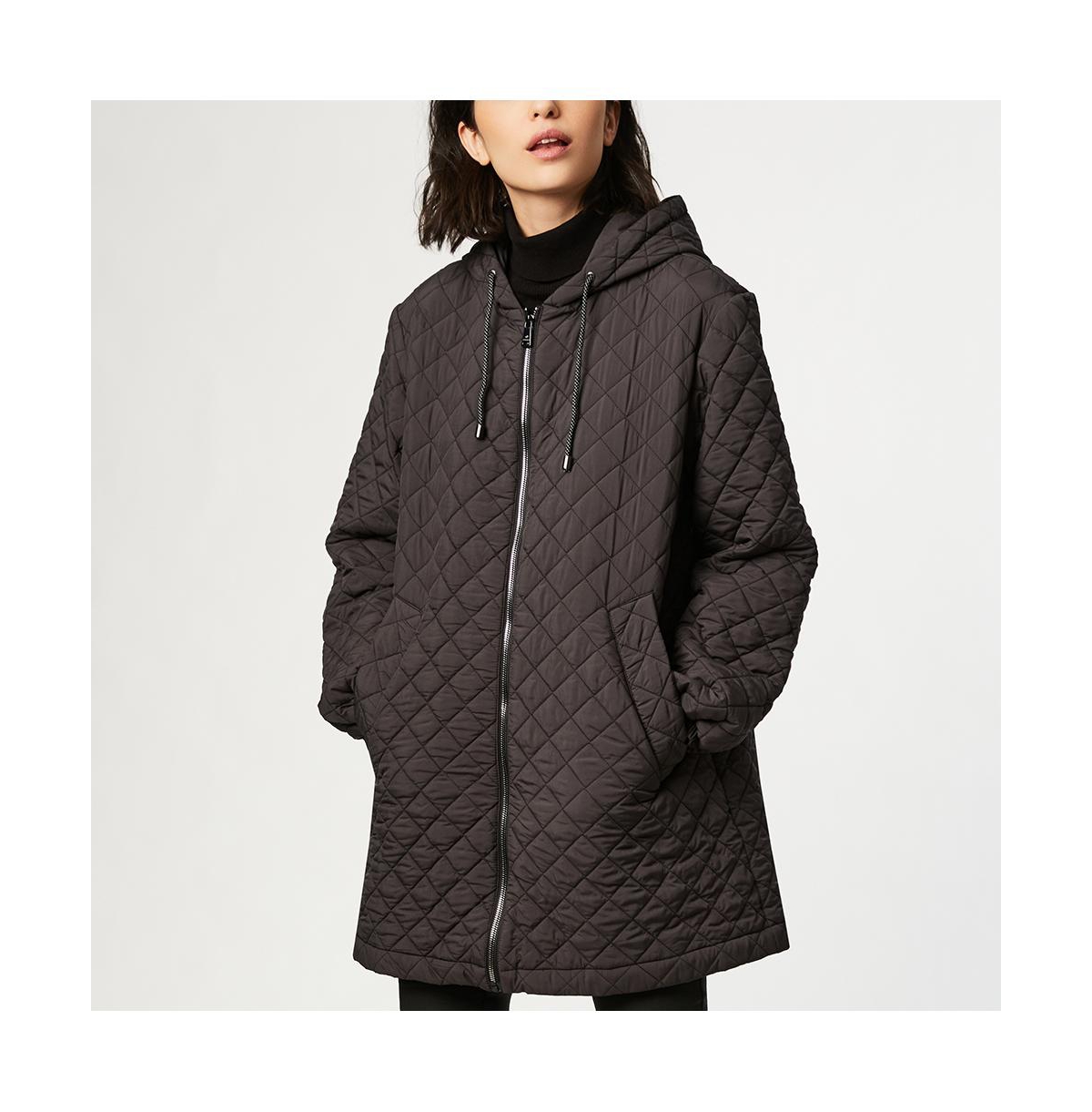 Bernardo stretch quilted walker coat deals
