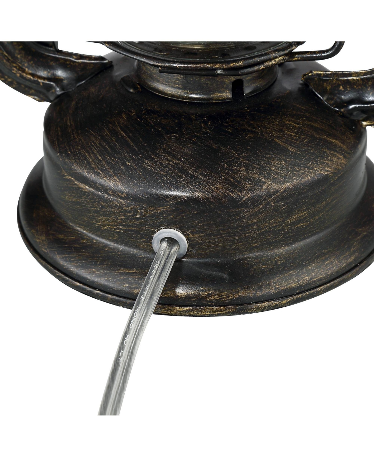 Murphy Industrial Rustic Accent Table Lamp 23" High with Dimmer Weathered Bronze Clear Glass Oatmeal Fabric Drum Shade for Bedroom Living Room Ho