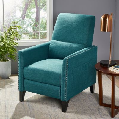 Streamdale Contemporary Push-Back Recliner With Studded Accents